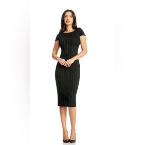 FRANCO MIRABELLI pinstriped sheath dress